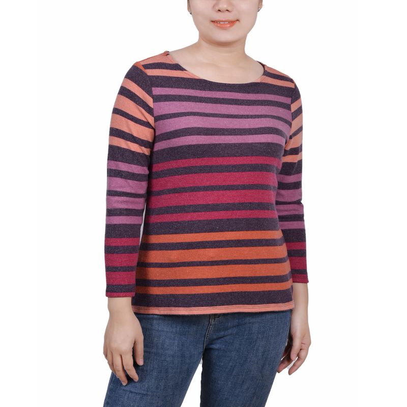 Ny Collection Petite 3/4 Sleeve Pullover Top